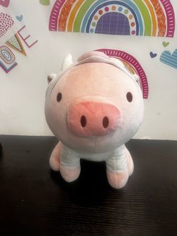 MINISO PIGLET PLUSH WITH COW HOODIE -  11 INCH PLUSH