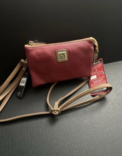 Stone Mountain Women’s Cornell SLG Bonded Leather Double Zipper Wallet Red/Tan