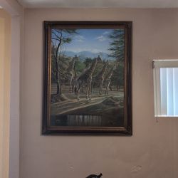 Painting Of Giraffes - By Spencer 