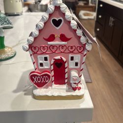 Led Valentine gingerbread house!