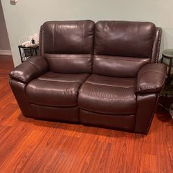 Leather Recliner Couch 