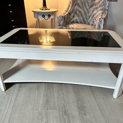 White Wood/Granite Coffee Table