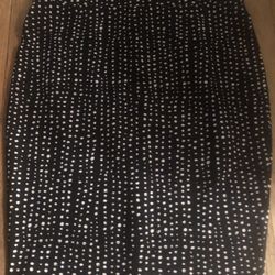 Black And White Polka dot Pencil Skirt XL
