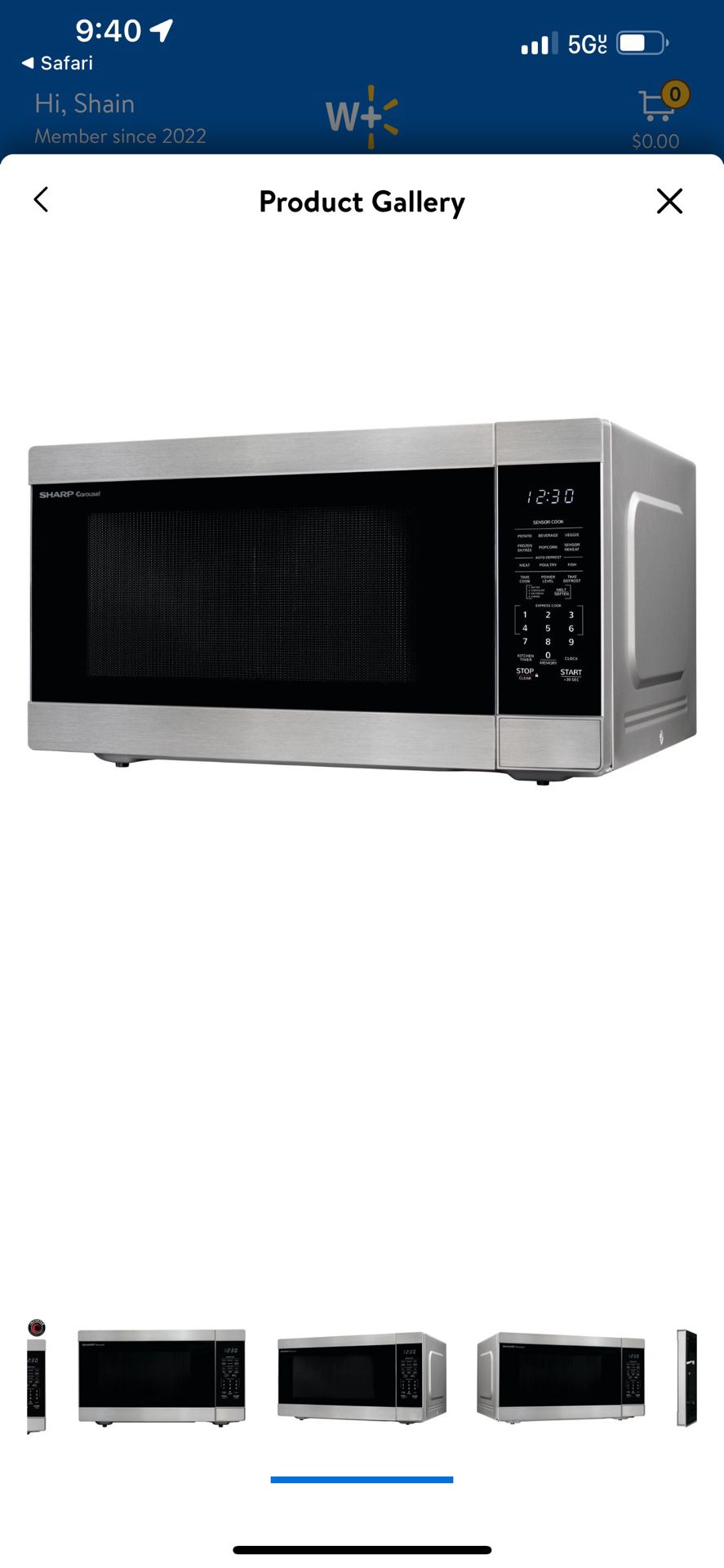Countertop Microwave XL by SHARP 2.2 Cubic Feet