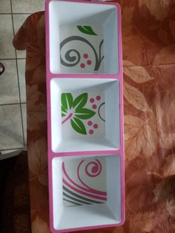 Condiment Tray With 3 Compartments