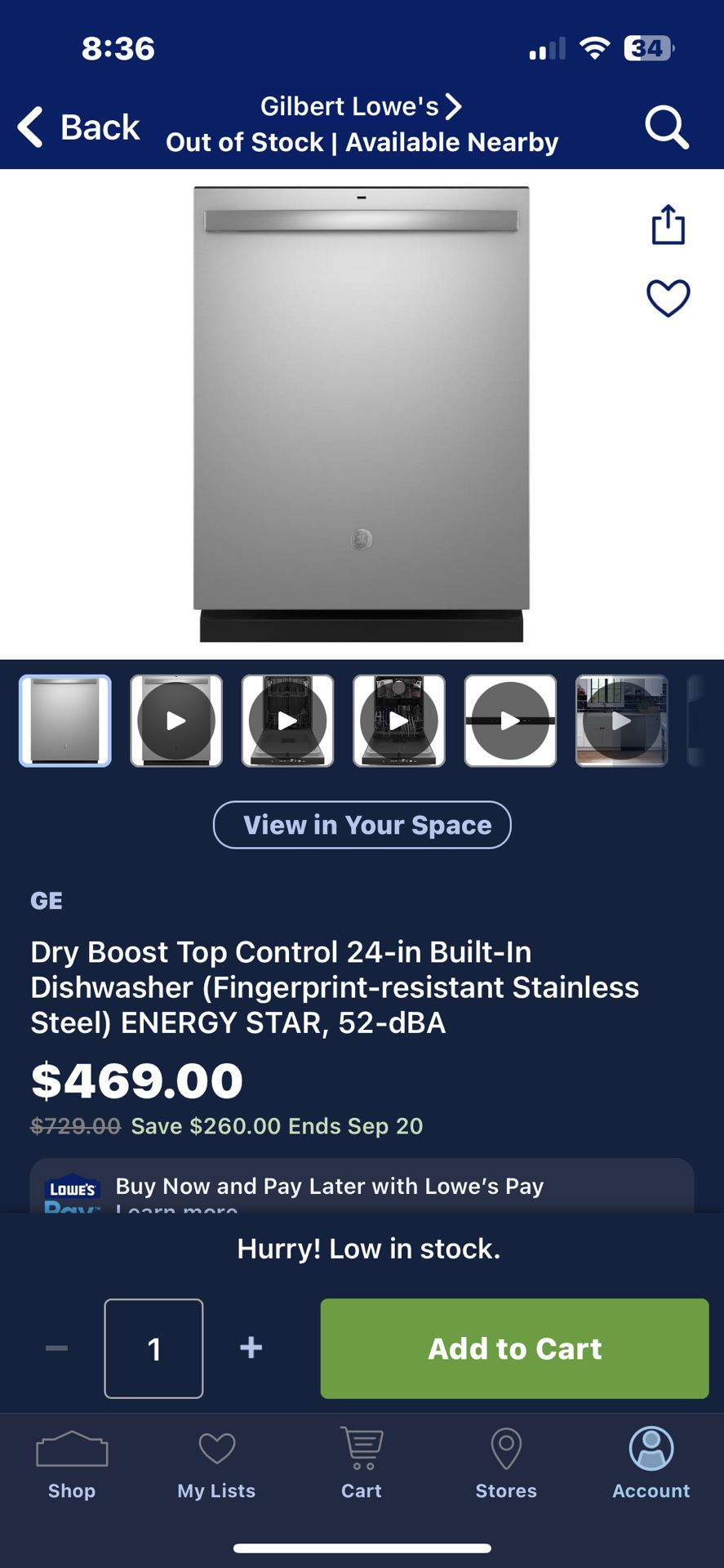 GE Dishwasher