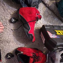 Red Suede Jordans Retro