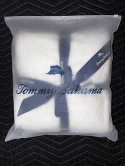Tommy Bahama White Flannel Blanket