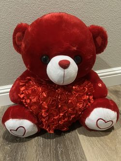 Valentines Bear New Without Tags Lights Up 