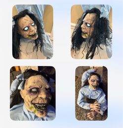 Spirit Halloween Possessed Wall Hanger Animatronic prop rare !