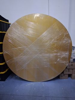 Gold Wooden Round Stage Podium For Sale