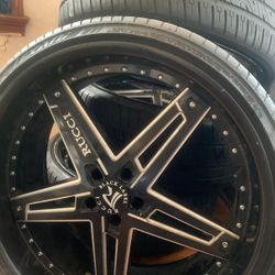 24''  Black Rucci Rims