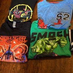 Boys Shirts ,shorts and Minecraft Pjs Bundle 