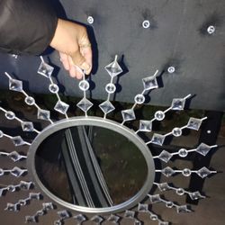 Silver Rhinestone Bed Frame 