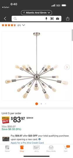 Spuntnik Chandelier 