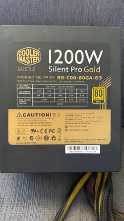 Cooler Master 1200W Silent Pro Gold ATX Desktop Power Supply Watt