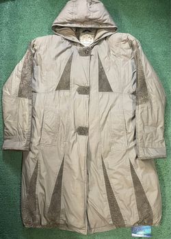 vintage Cyclone taupe long hooded coat