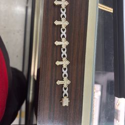 Two Tone Diamond Chrome Hearts  Bracelet 