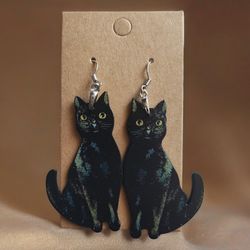 Black Cat Earrings