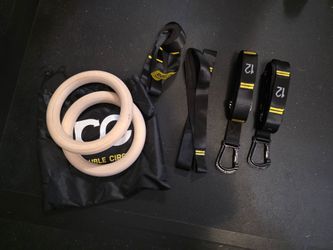 Double circle 1.25" Rings & Straps + Door Anchor + Foot Straps
