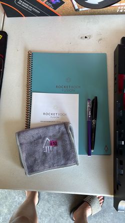 Rocketbook Fusion with pens and fabric eraser