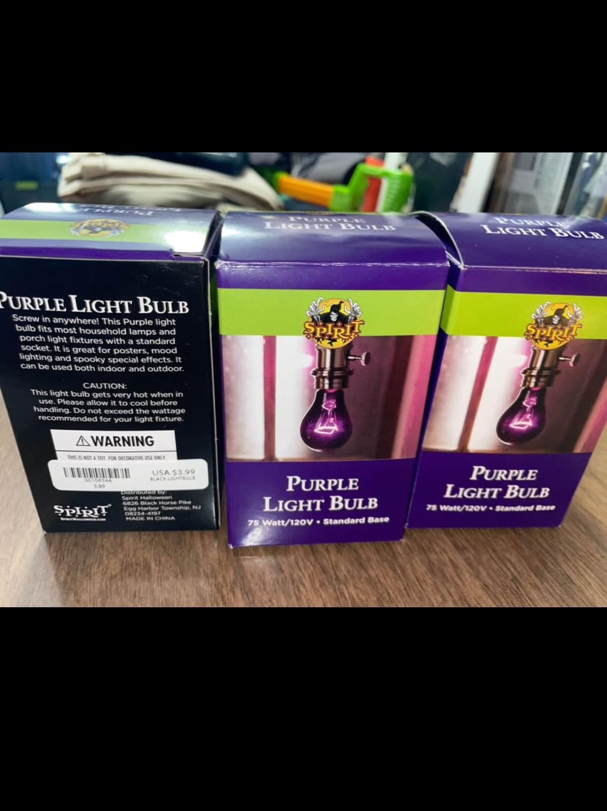 Purple Light Bulbs (3)