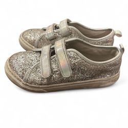 Kids Glitter Sneakers with Velcro Straps (12.5)