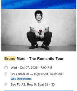Bruno Mars ticket