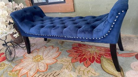 Gorgeous tuffet  Royal blue bench