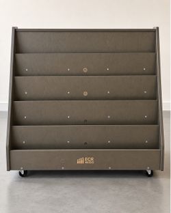 ECR4Kids 5-Shelf Wooden Book Display — Mobile Kids Bookshelf