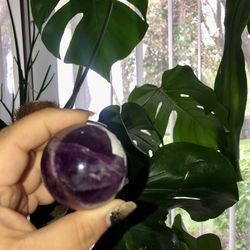 Natural Fluorite Sphere Purple Blue Green 