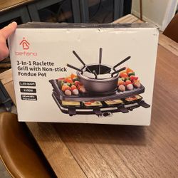 3 In 1 Grill & Fondue Pot
