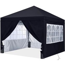 Brand new!  10X10 Pop Up Canopy Tent Enclosed Instant Canopy Shelter with Zipped Side Wall Church Window