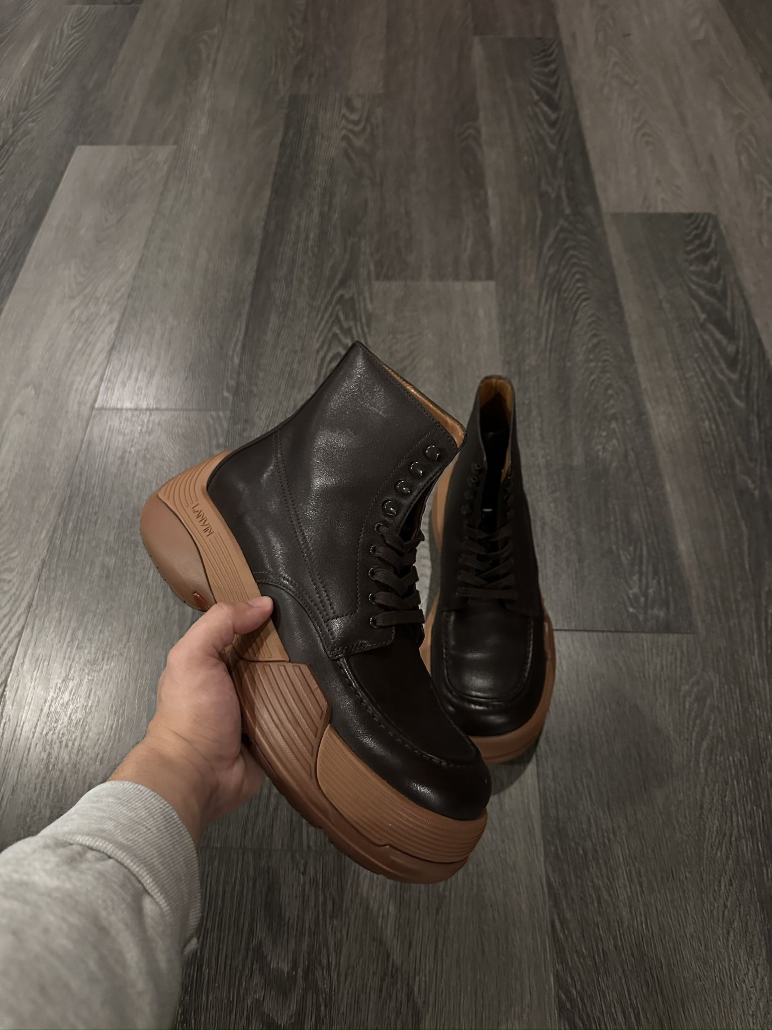 Lanvin Flash X Bold Lace-Up Chunky Boot