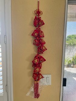 Chinese New Year Lucky Fortune Bag Wall Hanging