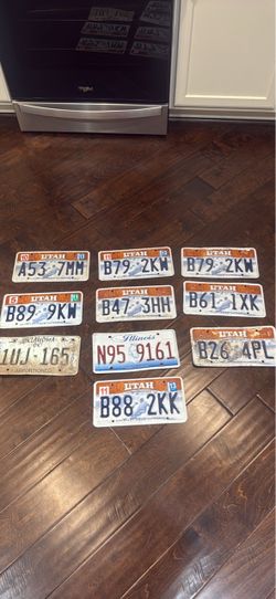 10 License plates