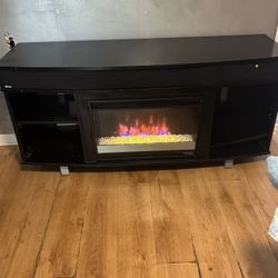 Pacer 72” Bluetooth Speakers And Color Changing Fire Place   Fire Place 