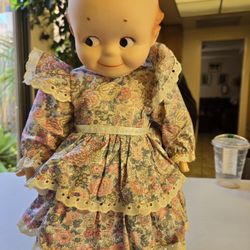 Vintage Cameo Kewpie Doll – Floral Dress
Authentic vintage Cameo Kewpie doll