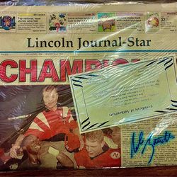 1995 Newspaper Nebraska Football National Champions Autographed
