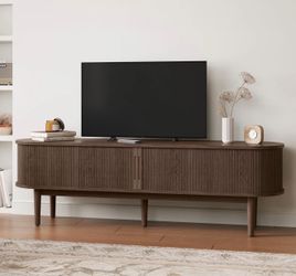 Brown entertainment center