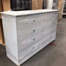 NEW White 8 Drawer Dresser 