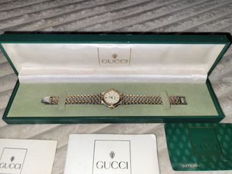 Gucci 9000 L two Tone Steel Gold Dial