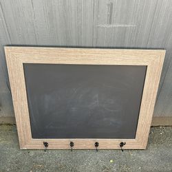 Chalk Board Coat Hanger Framed 