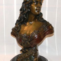 Art Collectible Gurli Woman Statue Torso - Head Figure - “Expectations” Signed, Mid Century 