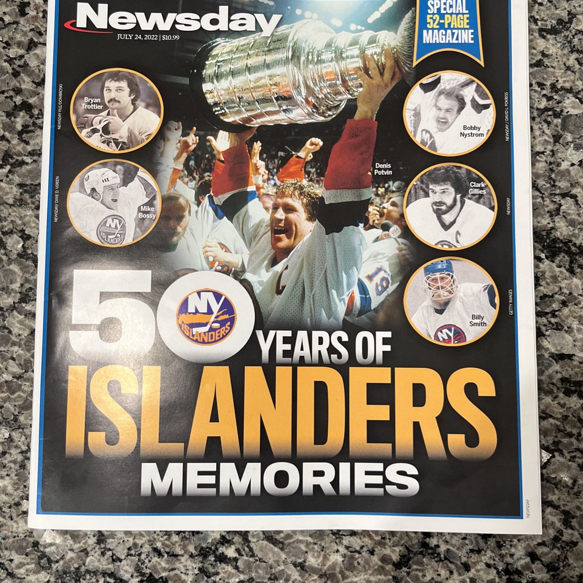 NY Islanders Newsday Magazine Pullout, July 24, 2022. 50 Years Of Islanders Memories.