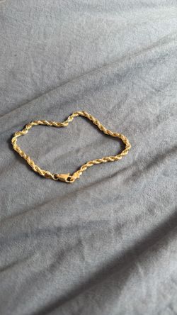 14k gold rope bracelet