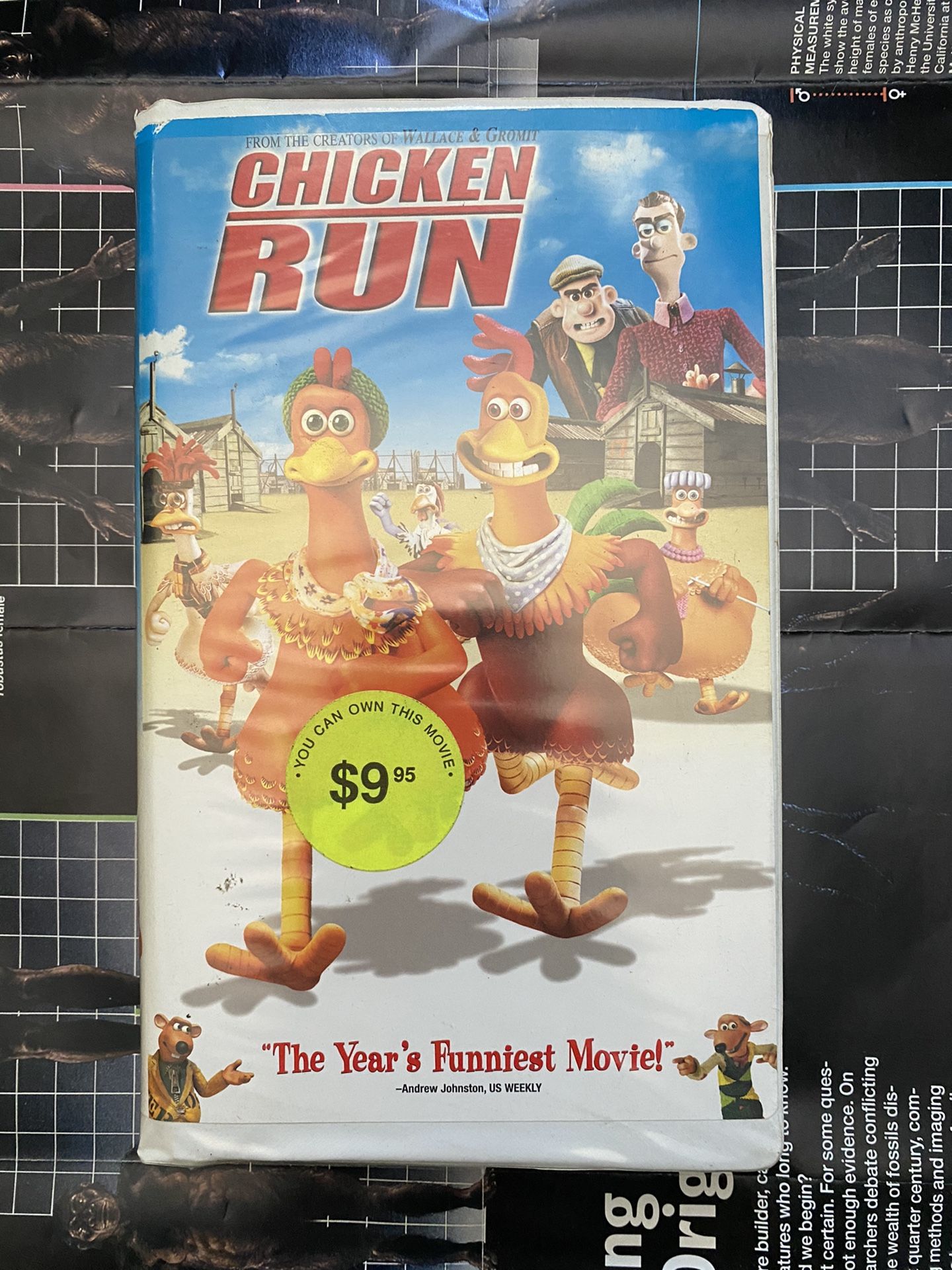 Chicken Run VHS Videocassette Tape Animated Movie Fim