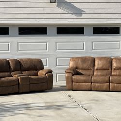 ⚪️ Cindy Crawford Reclining Couch & Love Seat - Sectional