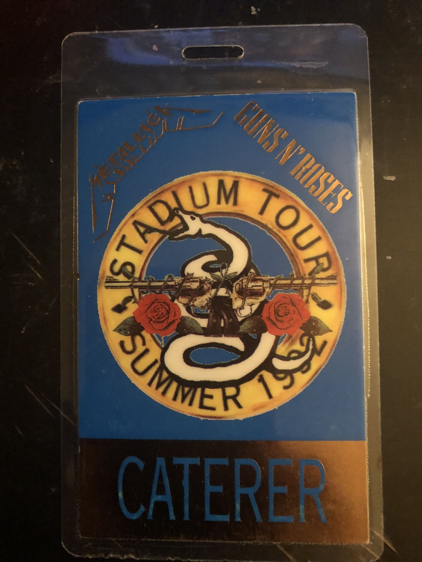 Metallica/GnR 1992 Catering Pass