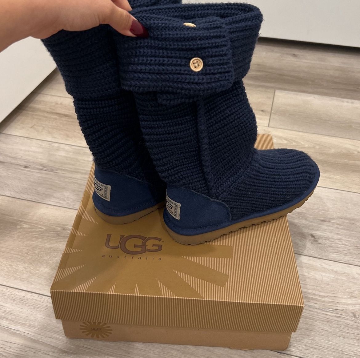 Navy Blue Ugg Boot, Size 6 In Women